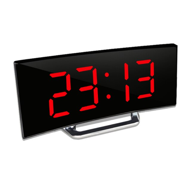 Digital Alarm Clock With Curved Mirror Display And Auto Dimming - Image 8