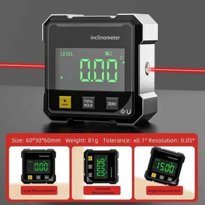 Digital Inclinometer With Clear Display And Laser Projection For Accurate Angle Measurement - Image 5