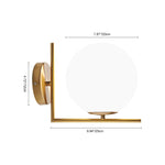 Dimmable Glass Globe Sconces With Brass Arm - Image 7