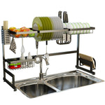 Dish Drying Rack Over Kitchen Sink Stainless Steel With Huge Room Saving Storage - Image 2