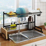 Dish Drying Rack Over Kitchen Sink Stainless Steel With Huge Room Saving Storage - Image 5