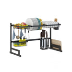 Dish Drying Rack Over Kitchen Sink Stainless Steel With Huge Room Saving Storage - Image 1