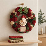 Diy Christmas Wreath Craft Kit With 3D Fabric Flowers - Image 2