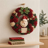Diy Christmas Wreath Craft Kit With 3D Fabric Flowers - Image 2