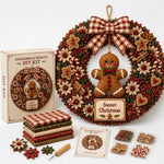 Diy Christmas Wreath Craft Kit With 3D Fabric Flowers - Image 6