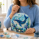 Diy Layered Bead Pearl Art Kit With Round Hanging Plate - Image 6