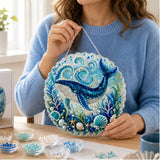 Diy Layered Bead Pearl Art Kit With Round Hanging Plate - Image 6