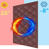Door Draft Blocker Quilted Insulated Fabric Panel With Magnetic Strip Trim - Image 6