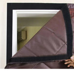 Door Draft Blocker Quilted Insulated Fabric Panel With Magnetic Strip Trim - Image 5