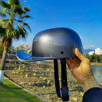 Dot Approved Motorcycle Helmet With Classic Cap Style And Adjustable Strap - Image 4