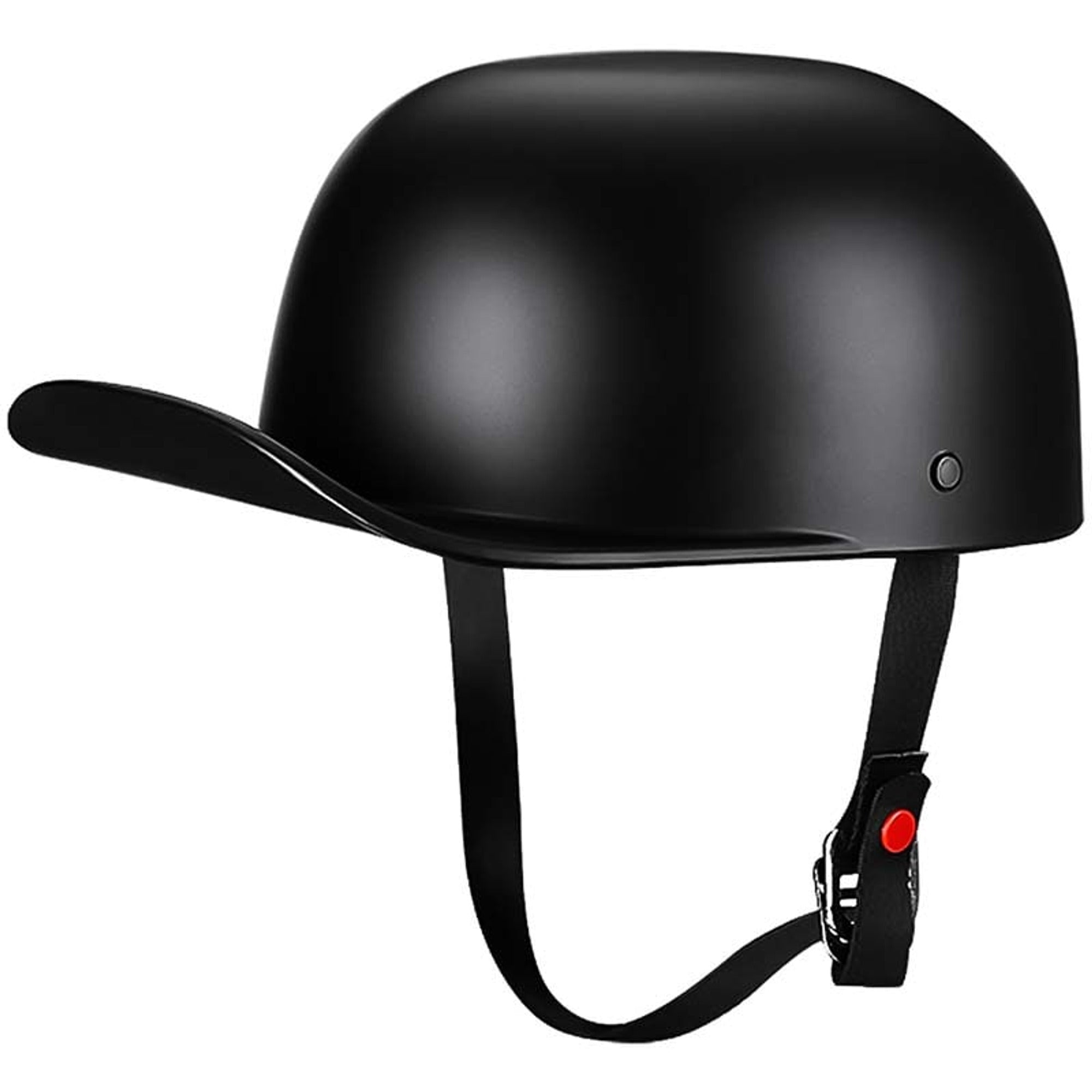 Dot Approved Motorcycle Helmet With Classic Cap Style And Adjustable Strap - Image 1