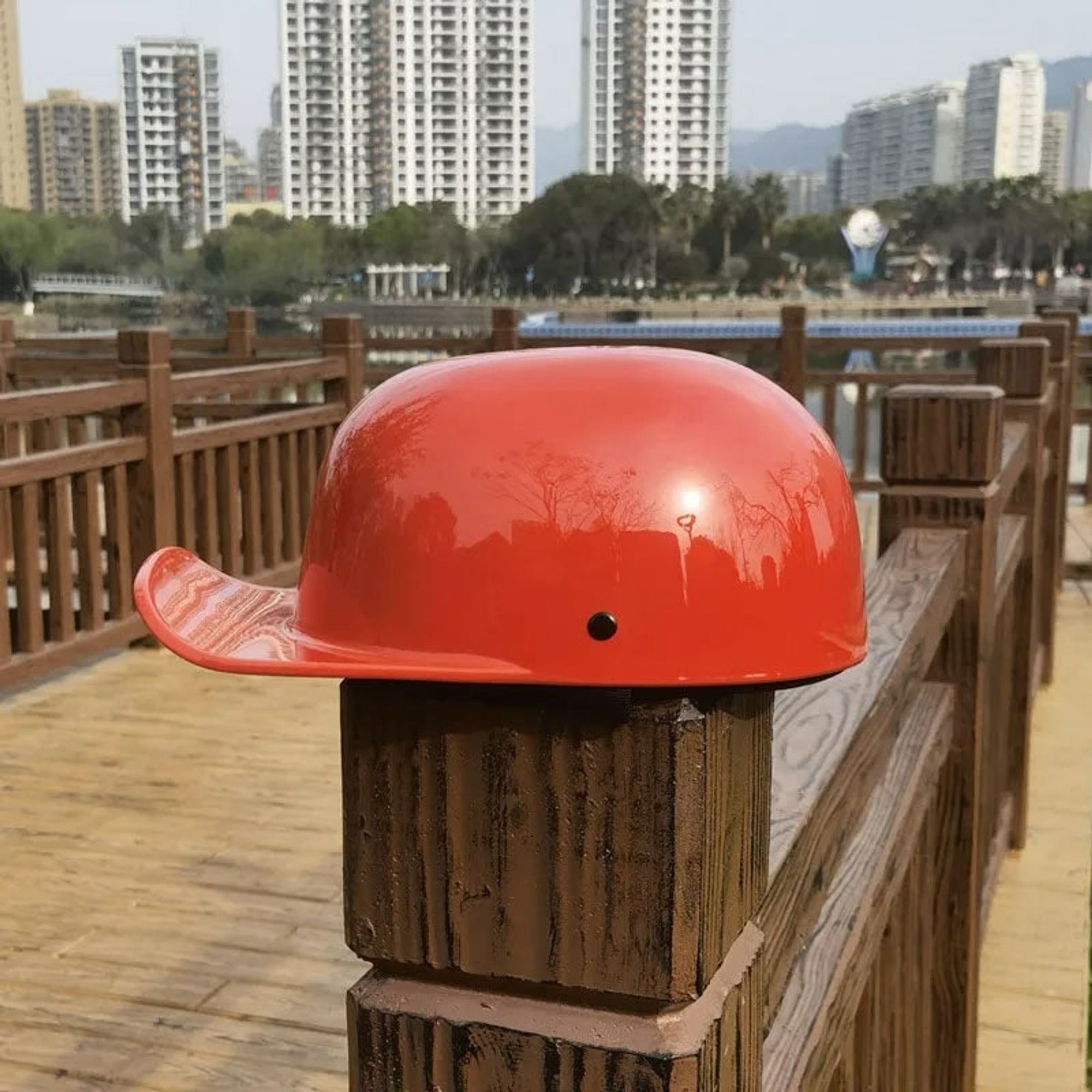 Dot Approved Motorcycle Helmet With Classic Cap Style And Adjustable Strap - Image 14