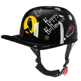 Dot Approved Motorcycle Helmet With Classic Cap Style And Adjustable Strap - Image 16