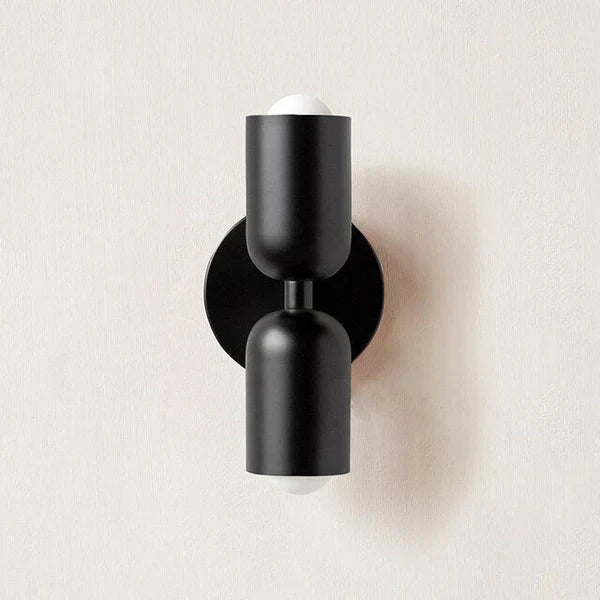 Modern Metal Cylinder LED Wall Sconce 2-Light Lasson Living