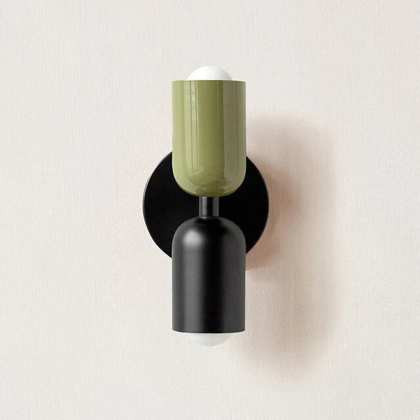 Modern Metal Cylinder LED Wall Sconce 2-Light Lasson Living