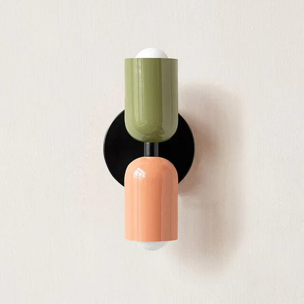 Modern Metal Cylinder LED Wall Sconce 2-Light Lasson Living