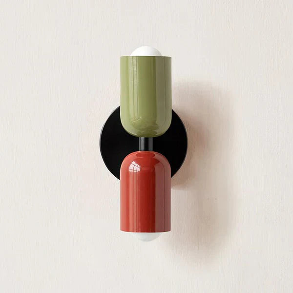 Modern Metal Cylinder LED Wall Sconce 2-Light Lasson Living
