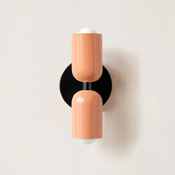 Modern Metal Cylinder LED Wall Sconce 2-Light Lasson Living