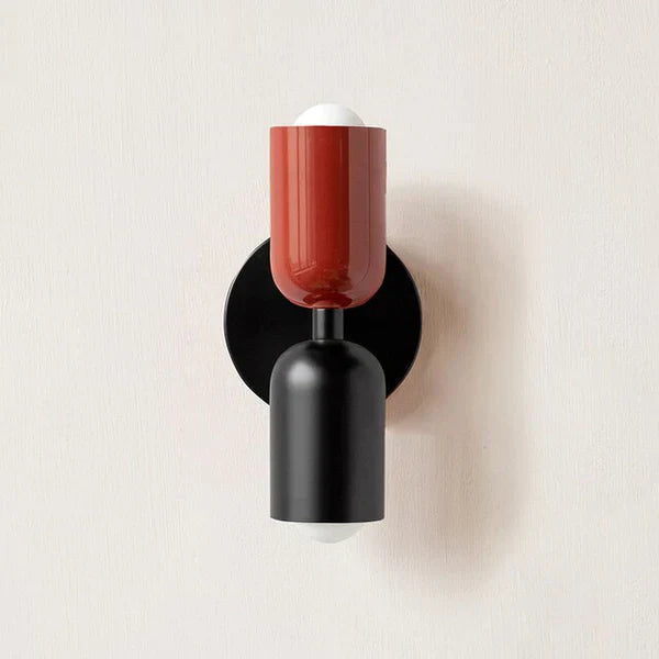 Modern Metal Cylinder LED Wall Sconce 2-Light Lasson Living