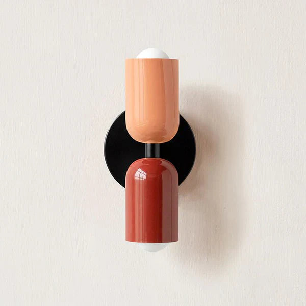 Modern Metal Cylinder LED Wall Sconce 2-Light Lasson Living