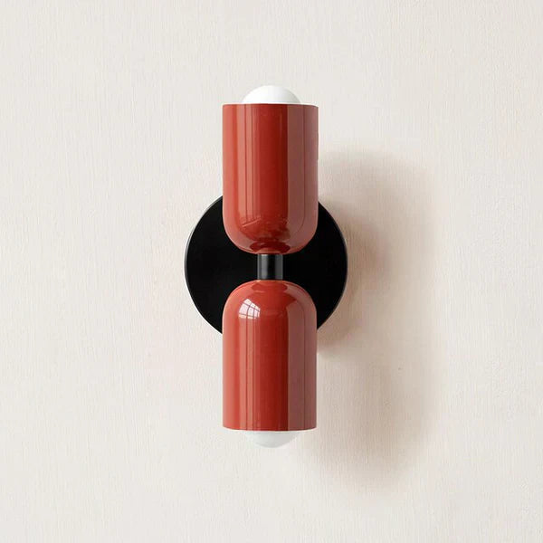 Modern Metal Cylinder LED Wall Sconce 2-Light Lasson Living