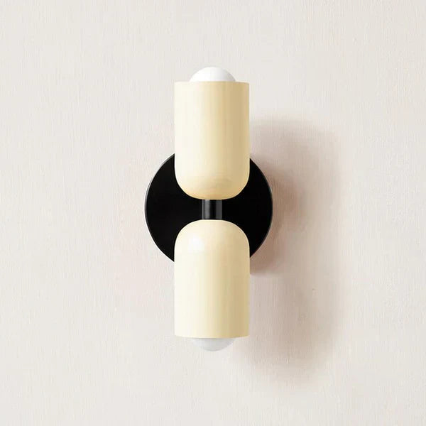 Modern Metal Cylinder LED Wall Sconce 2-Light Lasson Living
