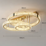 Double Ring Crystal LED Chandelier - Image 10