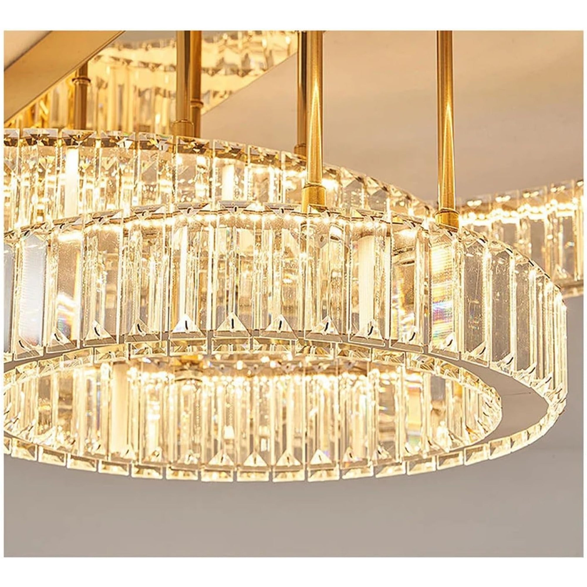 Double Ring Crystal LED Chandelier - Image 12
