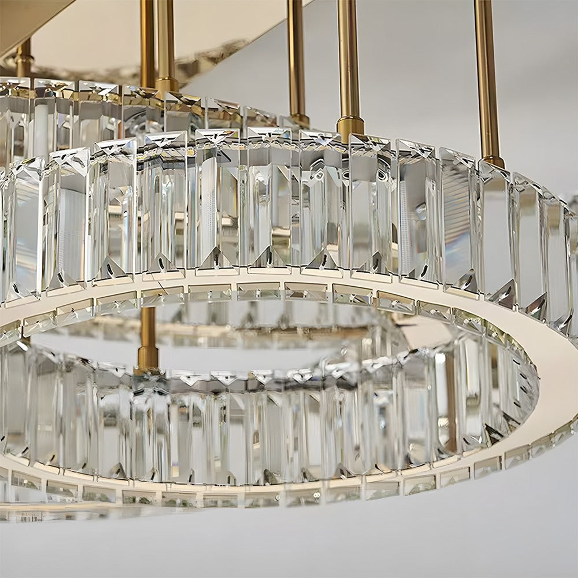 Double Ring Crystal LED Chandelier - Image 14