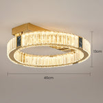 Double Ring Crystal LED Chandelier - Image 4