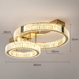 Double Ring Crystal LED Chandelier - Image 7