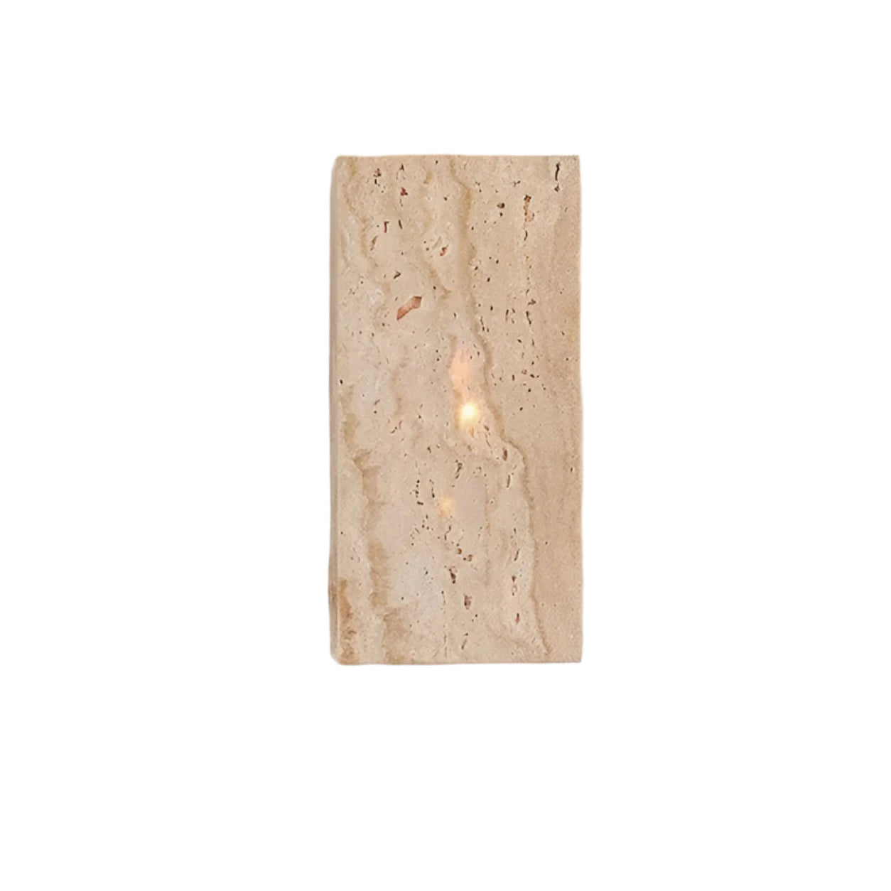 Minimalist Travertine Stone Square Outdoor Wall Light LED 1-Light Lasson Living