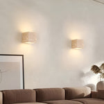 Minimalist Travertine Stone Square Outdoor Wall Light LED 1-Light Lasson Living