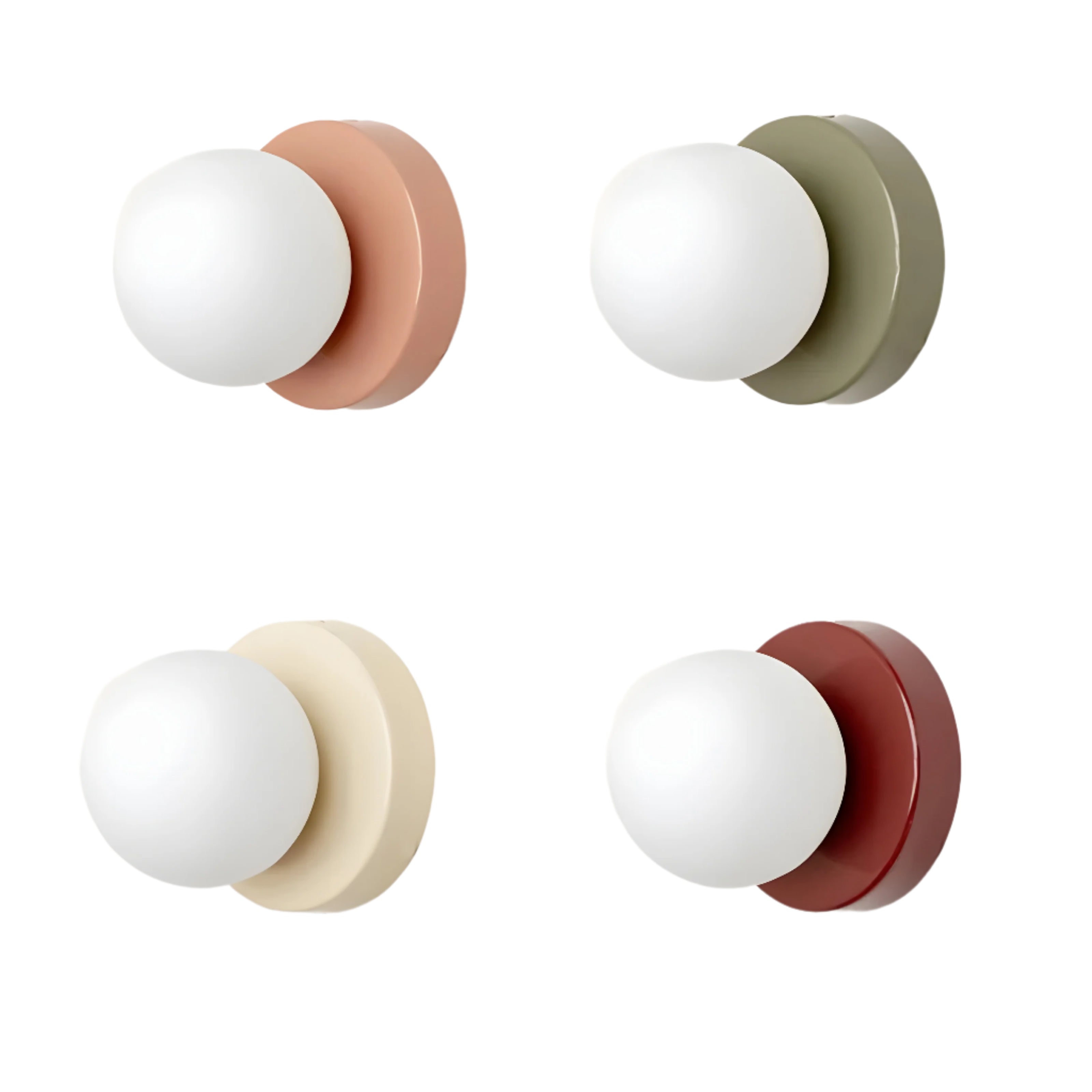 Nordic Glass Globe Wall Sconce LED 1-Light Lasson Living