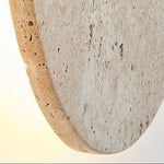 Minimalist Travertine Round Wall Sconce LED 1-light Lasson Living
