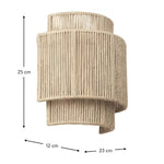 Vintage Bohemian Hand-Woven Rope Wall Sconce LED 1-Light Lasson Living