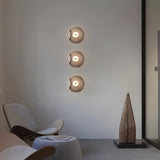 Nordic Curved Glass Japandi LED Wall Sconce 1-Light Lasson Living
