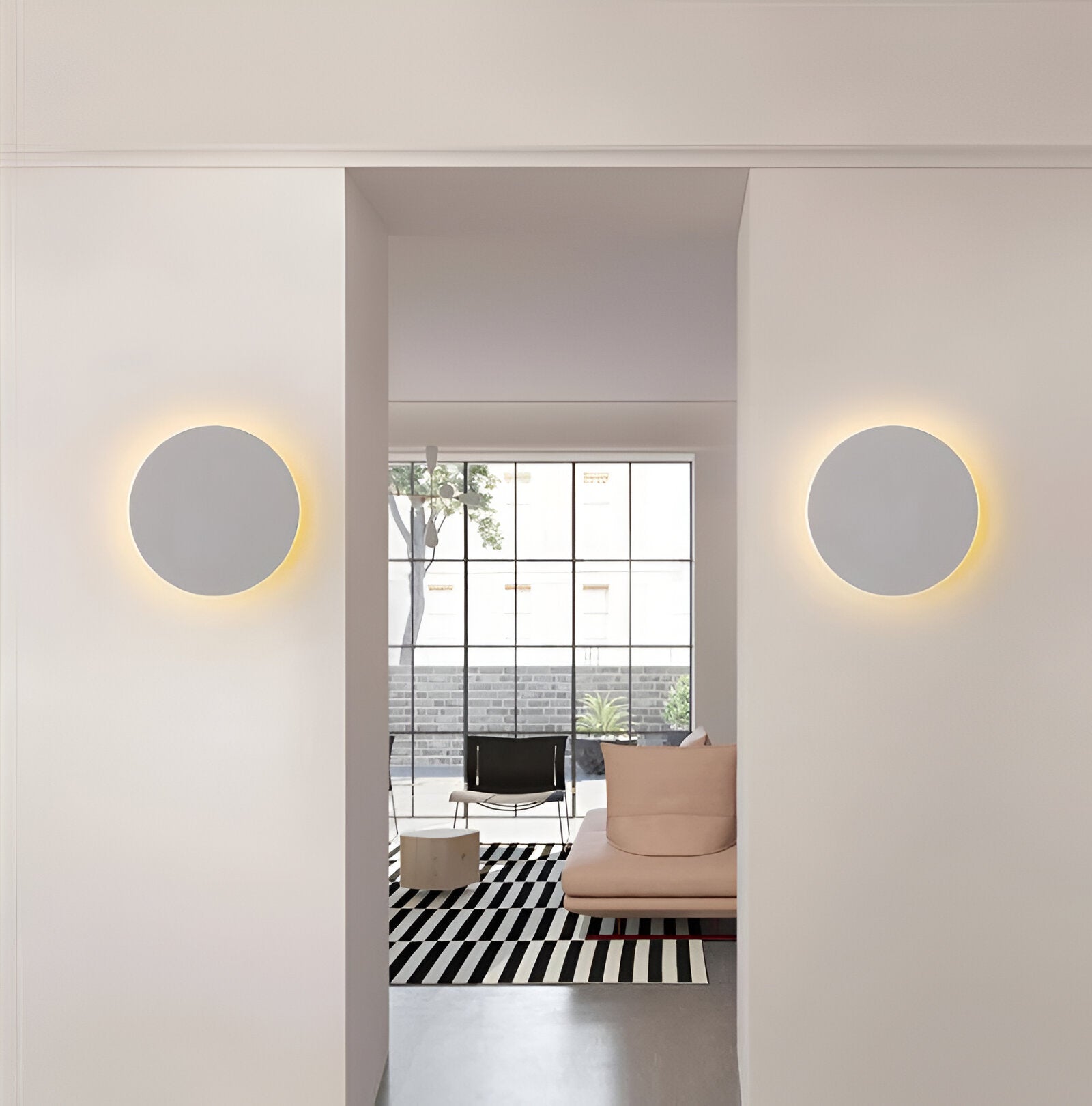 Modern Nordic Round LED Sconce 1-Light Lasson Living