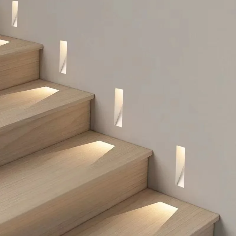 Nordic Frameless Stainless-Steel Stair LED Wall 1-Light Lasson Living