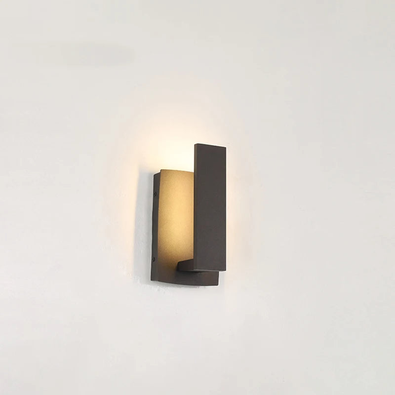 Minimalist Waterproof Outdoor Square Wall Sconce LED 1-Light Lasson Living