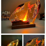 Dragon Resin Lamp Fire-Breathing Castle Desk Light Fantasy Craft Decor - Image 10