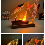 Dragon Resin Lamp Fire-Breathing Castle Desk Light Fantasy Craft Decor - Image 10