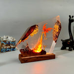 Dragon Resin Lamp Fire-Breathing Castle Desk Light Fantasy Craft Decor - Image 6