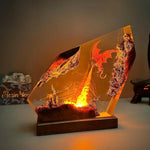 Dragon Resin Lamp Fire-Breathing Castle Desk Light Fantasy Craft Decor - Image 7
