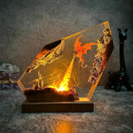 Dragon Resin Lamp Fire-Breathing Castle Desk Light Fantasy Craft Decor - Image 4