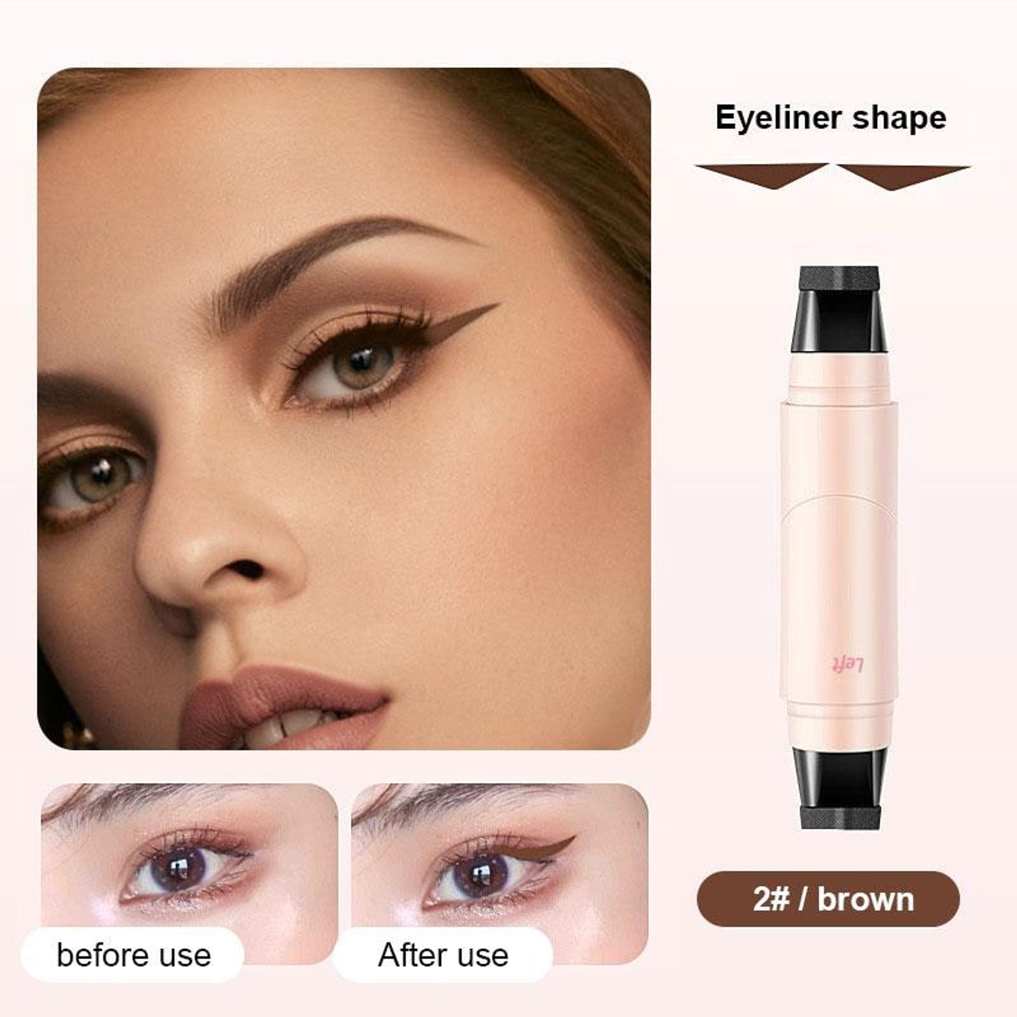 Dual Head Eyeliner For Effortless Cat-Eye Stamping With Fine Tip Pen - Image 8
