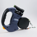 Dual Retractable Dog Leash With Built-In Flashlight And Waste Bag Holder - Image 2