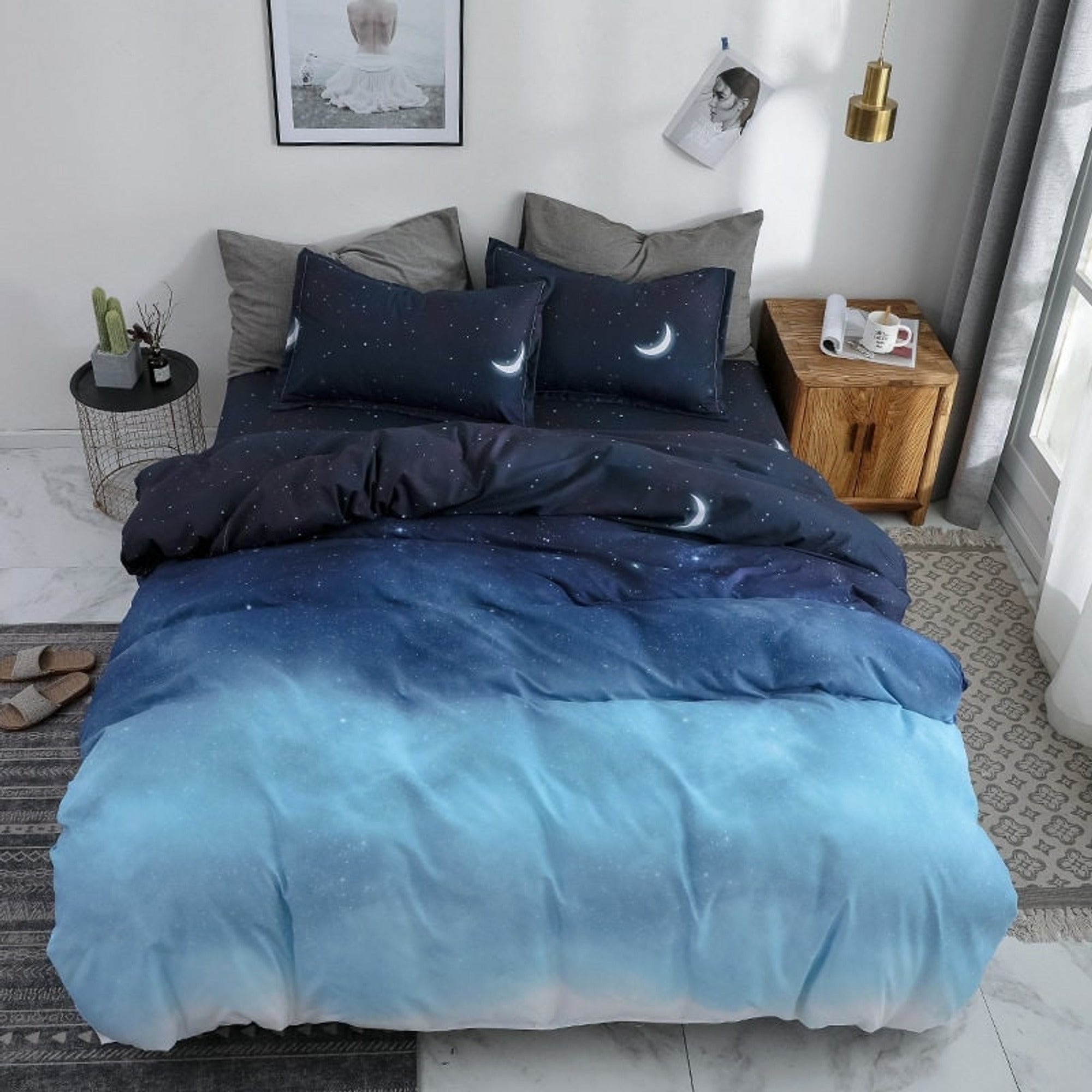 Duvet Cover Set Reversible Starry Gradient Microfiber - Image 5
