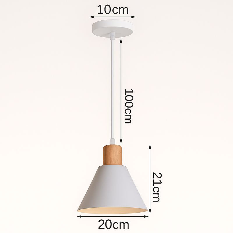 Nordic Wood Cone Pendant Light | 1-Light Lasson Living
