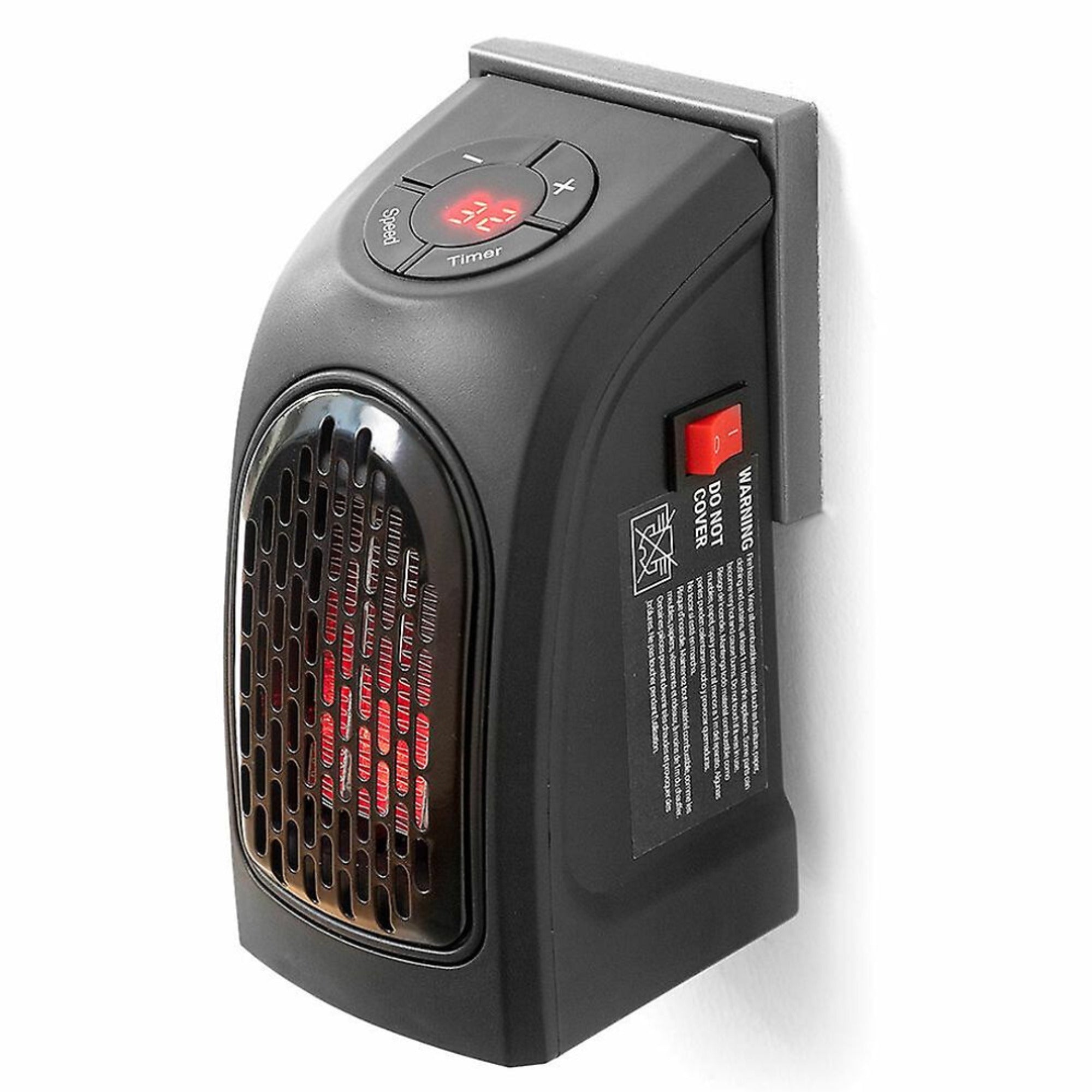 Electric Fan Heater With Thermostat Portable Plug-And Wall Mountable - Image 3